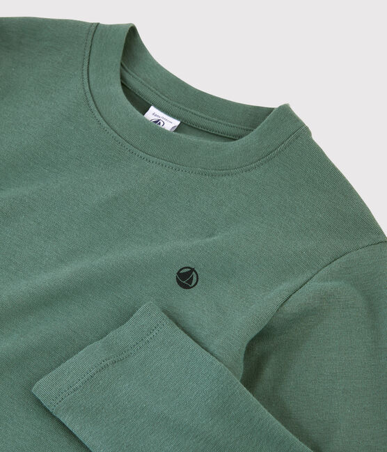 Katoenen T-shirt voor meisjes en jongens groen VALLEE