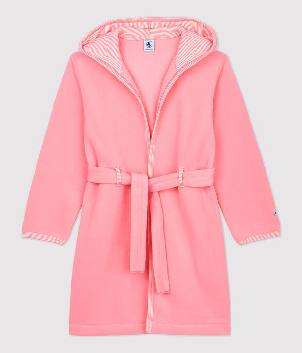 Meisjes/jongens kamerjas van fleecestof roze