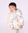 Donsjack van polyester met dierenprint voor baby's ecru/multicouleur