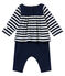 Combinaison longue bébé fille bleu SMOKING/blanc MARSHMALLOW