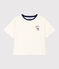 LE BOXY, katoenen T-shirt voor dames wit MARSHMALLOW