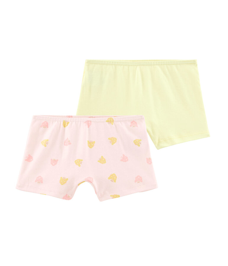Duo de shorties petite fille multicouleur