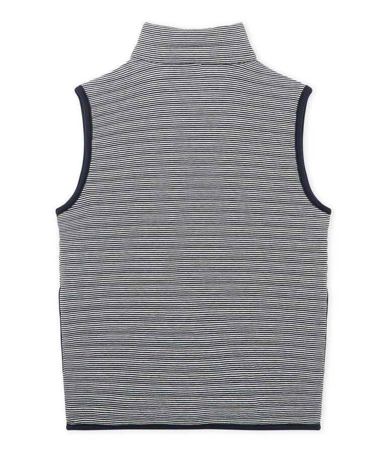 Doudoune sans manches gar&ccedil;on blauw/wit