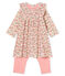Robe legging imprimée bébé fille blanc MARSHMALLOW/blanc MULTICO