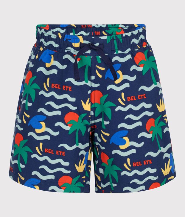 Zwemshort met print voor jongens blauw/multicouleur