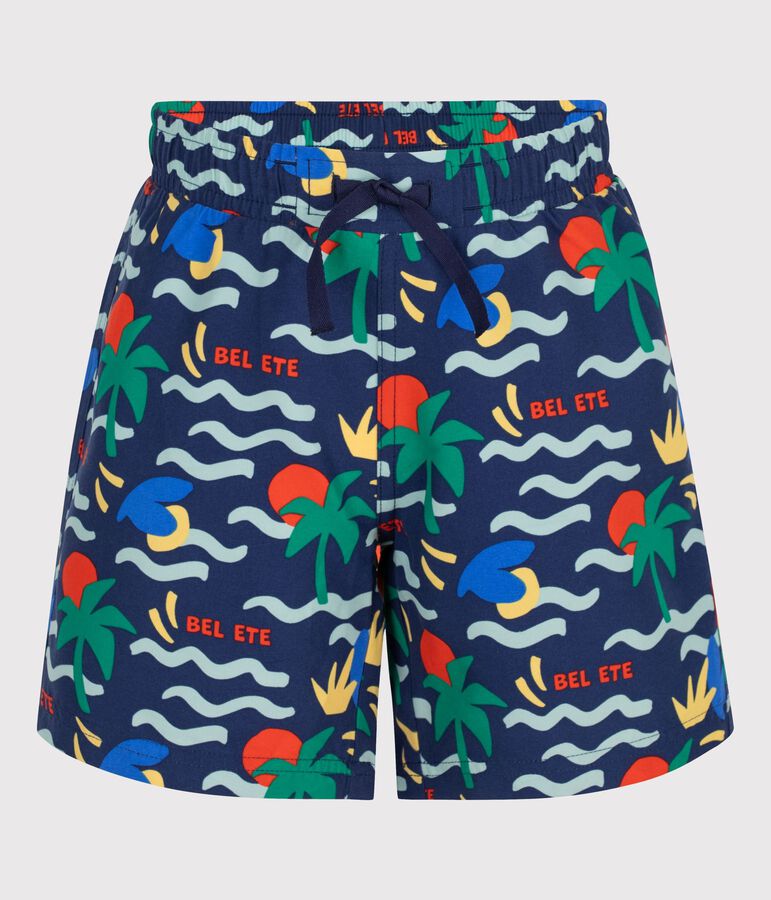 Zwemshort met print voor jongens blauw/multicouleur