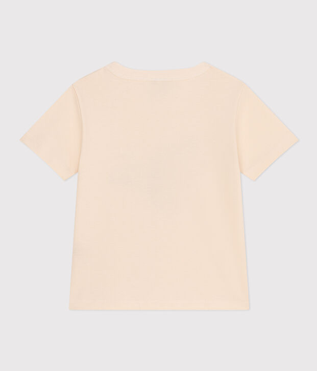 T-shirt met print van lichte jersey voor jongens ecru/multicouleur