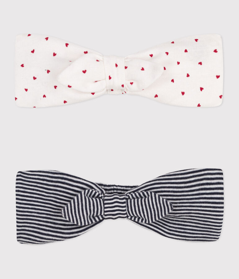 SET VAN 2 ICONISCHE BABY KATOENEN HOOFDBANDEN multicouleur