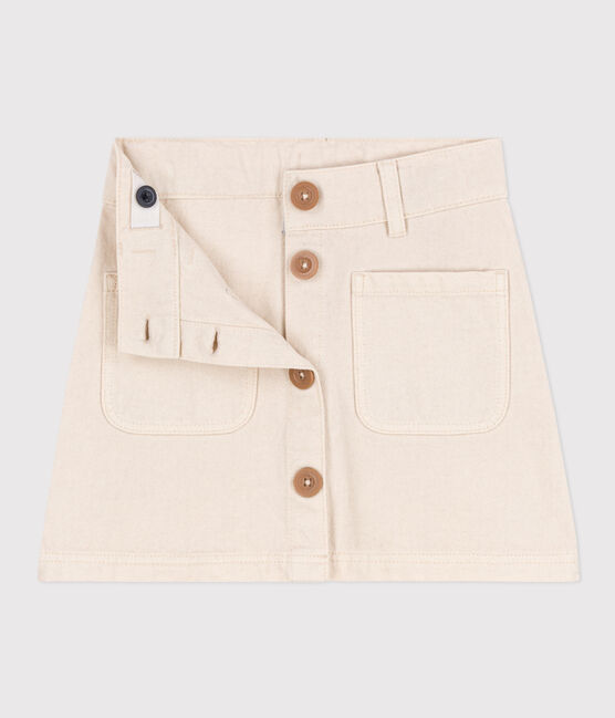 Meisjesrok van denim ecru AVALANCHE
