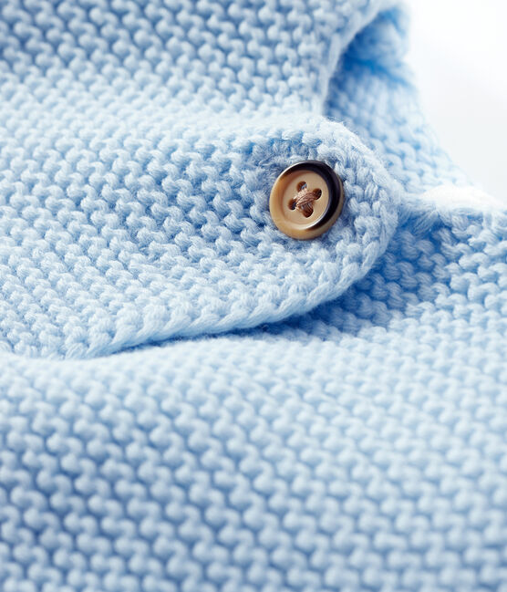 Gebreid vestje uit biokatoen voor baby's blauw TOUDOU