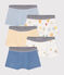 Setje met 5 katoenen boxershorts in ruimtethema voor kinderen variante 1