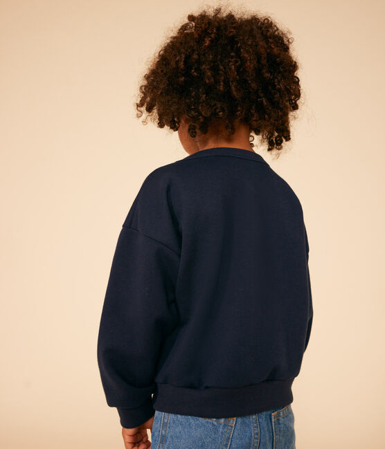 Sweater in fleece voor kinderen blauw SMOKING