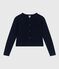 Effen katoenen damesvest blauw SMOKING
