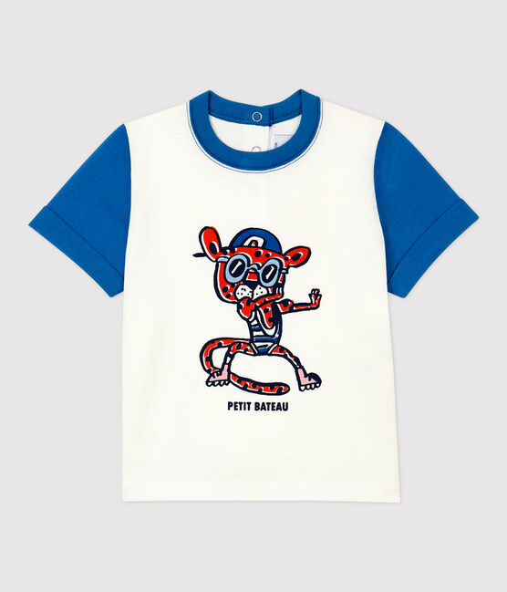 Tee-shirt en coton bébé. blanc MARSHMALLOW