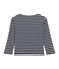 gestreept marinetruitje in zware jersey voor dames blauw SMOKING/beige COQUILLE