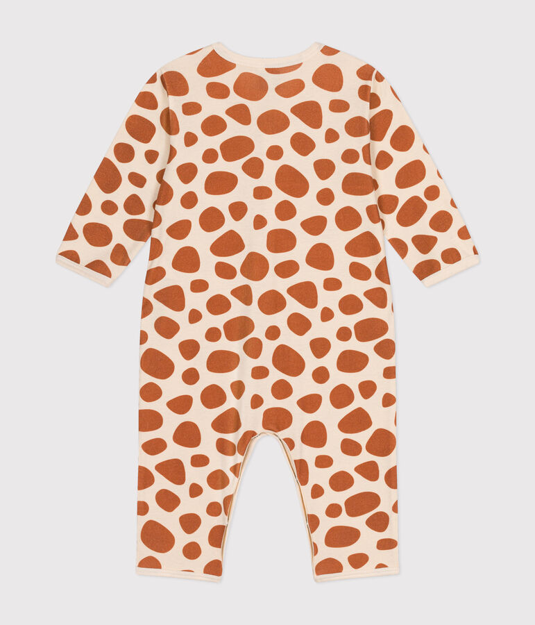 Katoenen babypyjama met girafje zonder voetjes wit AVALANCHE/ ECUREUIL