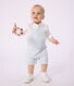 Salopette courte b&eacute;b&eacute; en coton, ray&eacute;e