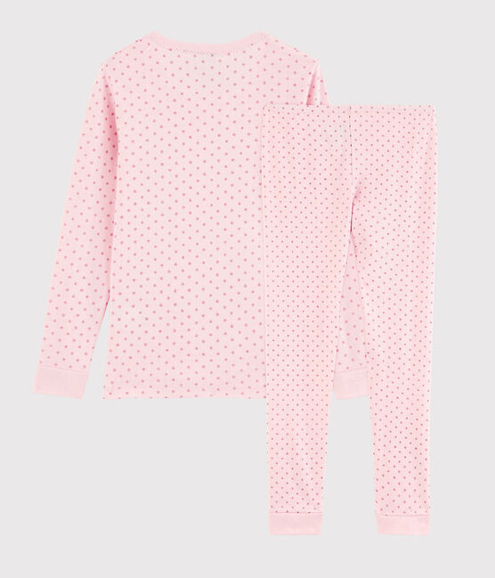 Katoenen snugfi pyjama met sterretjes voor meisjes roze MINOIS/roze PEACHY/ ARGENT