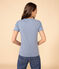 L'ICONIQUE, dames-T-shirt met ronde hals in katoen blauw AZUL