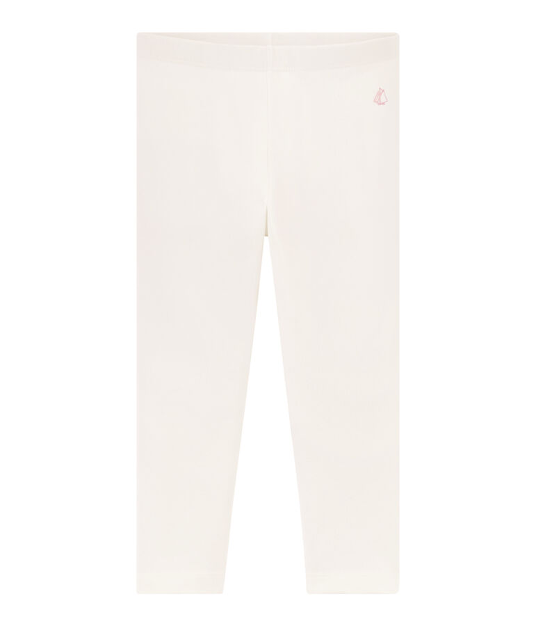 Legging court enfant fille blanc MARSHMALLOW