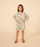 Meisjesjurk met lange mouwen in fleece met print AVALANCHE+PANTY/ MULTICO