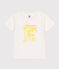 Katoenen T-shirt met korte mouwen en print voor kinderen wit MARSHMALLOW/ ORGE