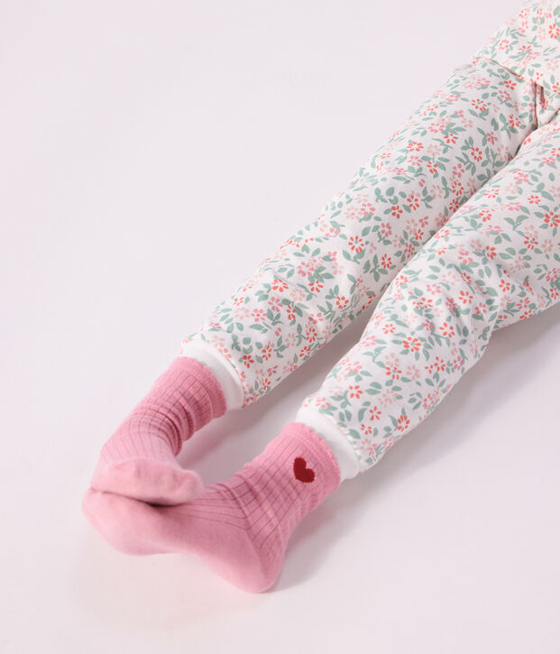 3 paar katoenen sokken met hartjesmotief multicouleur