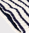 Snood enfant rayé en tricot doublé en polaire bleu MARSHMALLOW/ SOIR