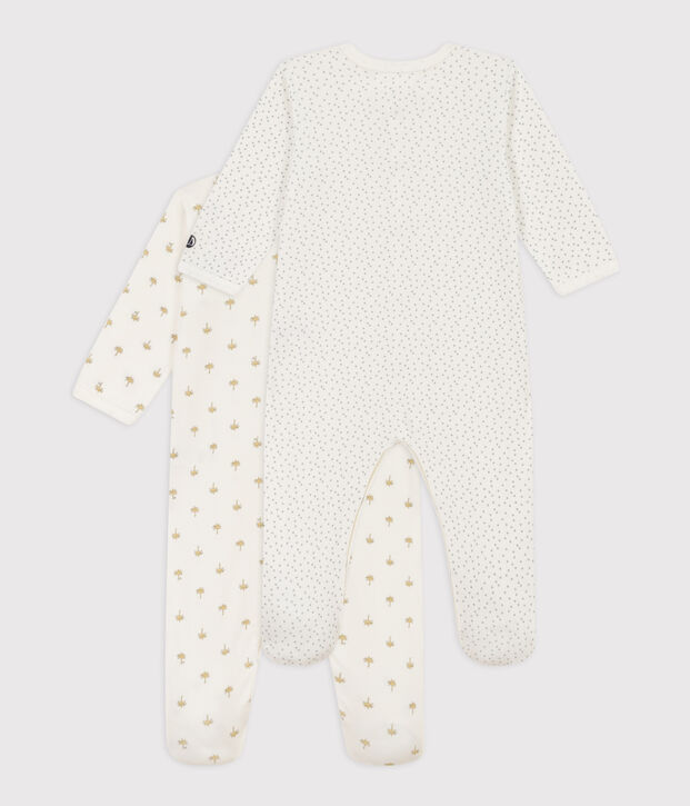 Lot de 2 dors bienpalmiers et &eacute;toiles en coton multicouleur