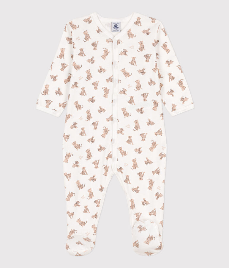 Pyjama met print van katoen wit/multicouleur