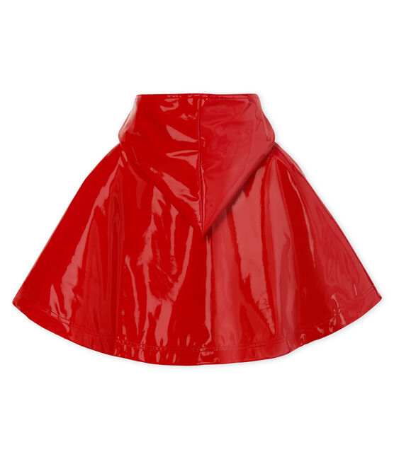 Gelakte regencape babymeisje rood TERKUIT