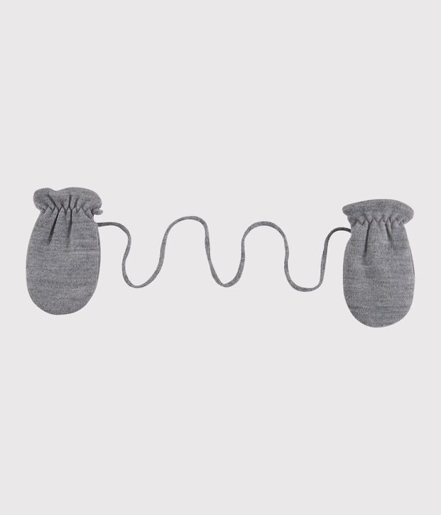 Moufles b&eacute;b&eacute; doubl&eacute;e micropolaire gris