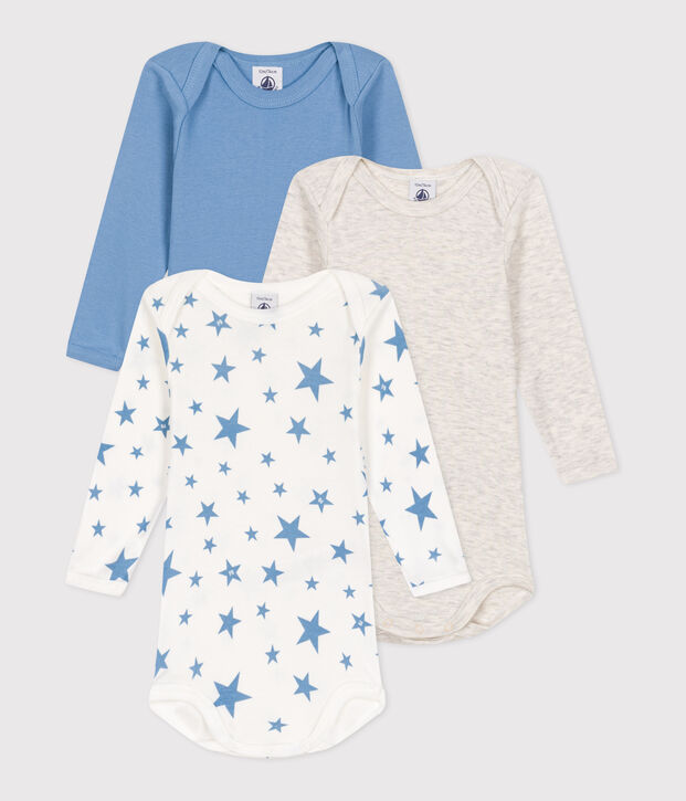 Lot de 3 bodies manches courtes en coton imprim&eacute; b&eacute;b&eacute; multicouleur