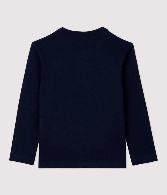 T-shirt in biokatoen voor jongens/meisjes blauw SMOKING