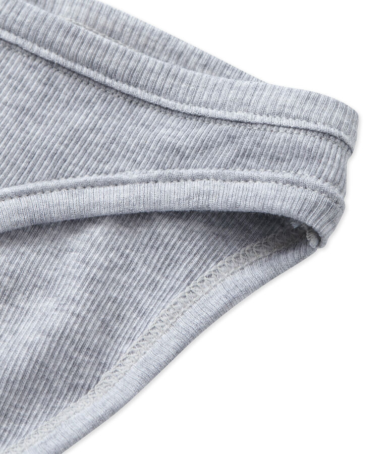 Damesslip in katoen grijs FUMEE CHINE