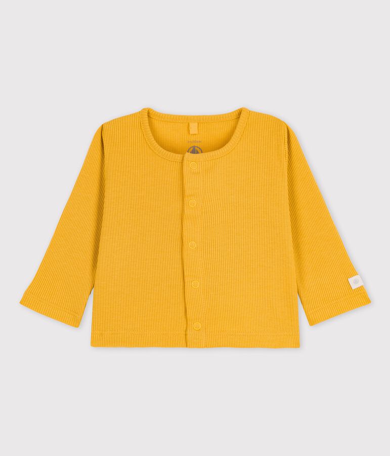 Cardigan en coton et lyocell b&eacute;b&eacute; jaune