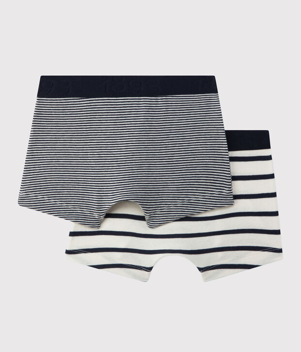 Lot de 2 boxers ray&eacute;s gar&ccedil;on multicouleur
