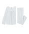 Pyjama petite fille en côte blanc MARSHMALLOW/bleu CONTES