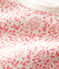 Rompertje lange mouwen babymeisje wit MARSHMALLOW/roze GRETEL