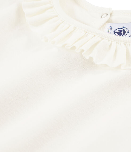 Meisjes-T-shirt met korte mouwen wit MARSHMALLOW