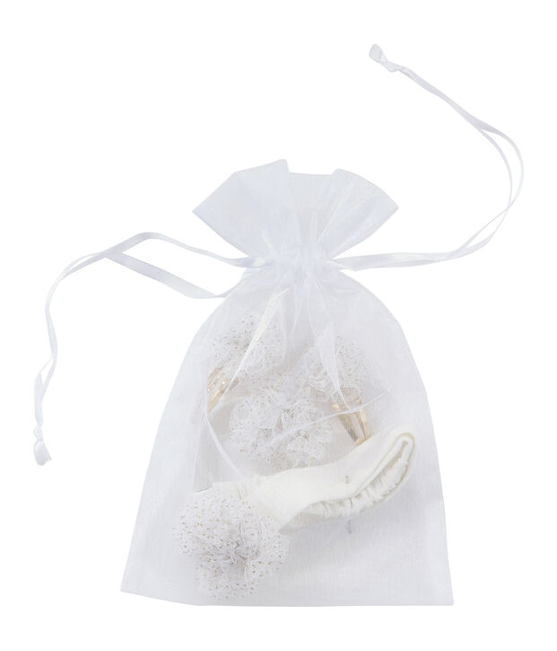 Lot d'accessoires pour cheveux blanc/jaune