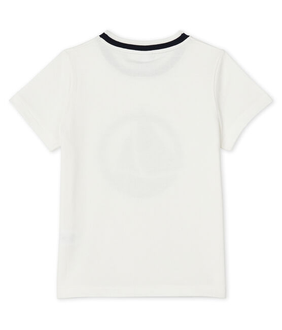 Tee-shirt manches courtes enfant garçon blanc MARSHMALLOW