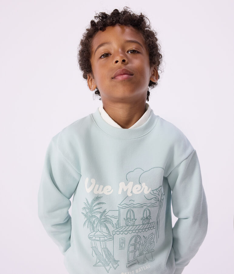 Katoenen sweatshirt voor kinderen blauw