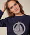 Sweatshirt van fleece voor dames blauw SMOKING