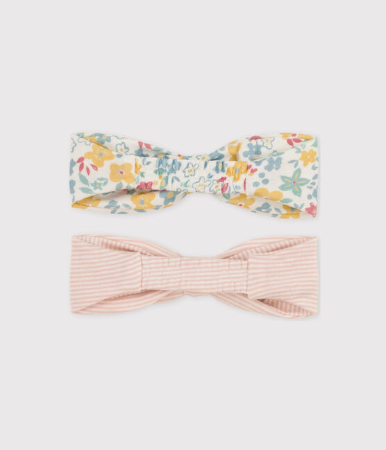 Lot de 2 bandeaux fleurs en coton bébé variante 1