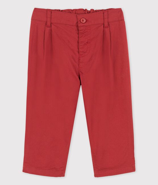 Leuke broek in stevige keperstof voor baby's bruin OMBRIE