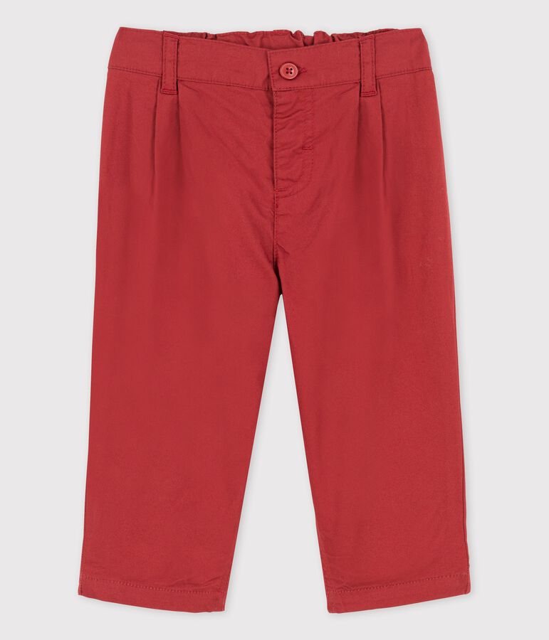 Pantalon en serge craquante b&eacute;b&eacute; marron