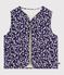 Gilet enfant en popeline de coton et sherpa sans manche imprimé bleu SOIR/ MULTICO
