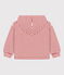 Sweatshirt rayé à capuche enfant fille / garçon blanc AVALANCHE/ STOP