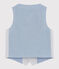 Mouwloos vest van seersucker voor jongens grijs GRIS/wit MARSHMALLOW
